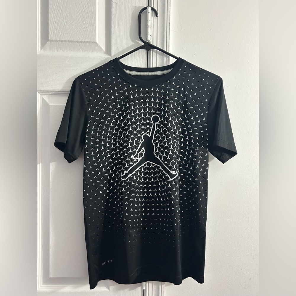 Black and White Jordan Dri-FIT shirt